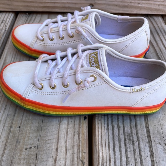 🌈 Keds Unisex RAINBOW Leather Sneakers Size 13 - Picture 5 of 12